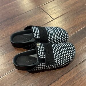 ShuShop Black and Silver Studded Women's Shoes